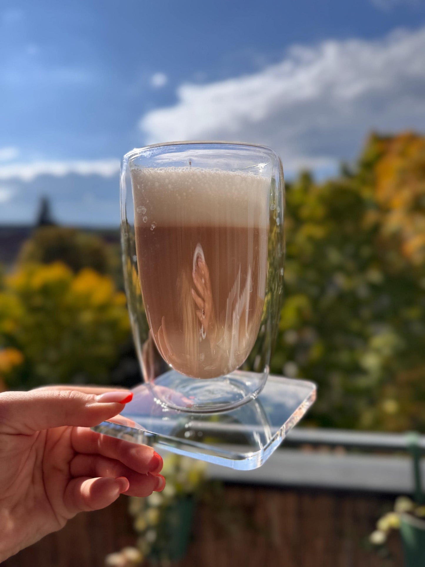 Clear coasters for coffee or other drinks. Set of 4 coasters. decanter stand