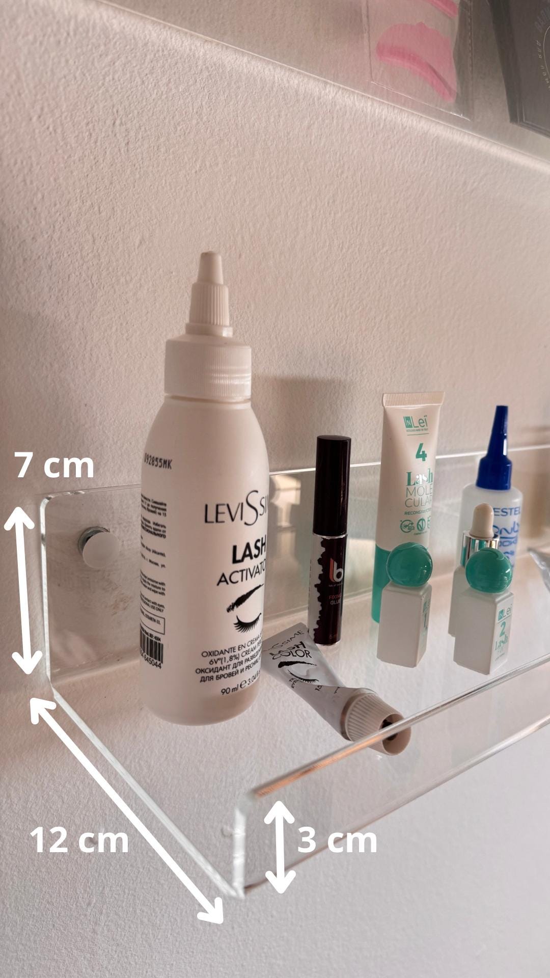 Premium Clear Acrylic Floating Shelves Set of 3 Modern Wall Shelves for Plants, Books, Decor and Home Organization