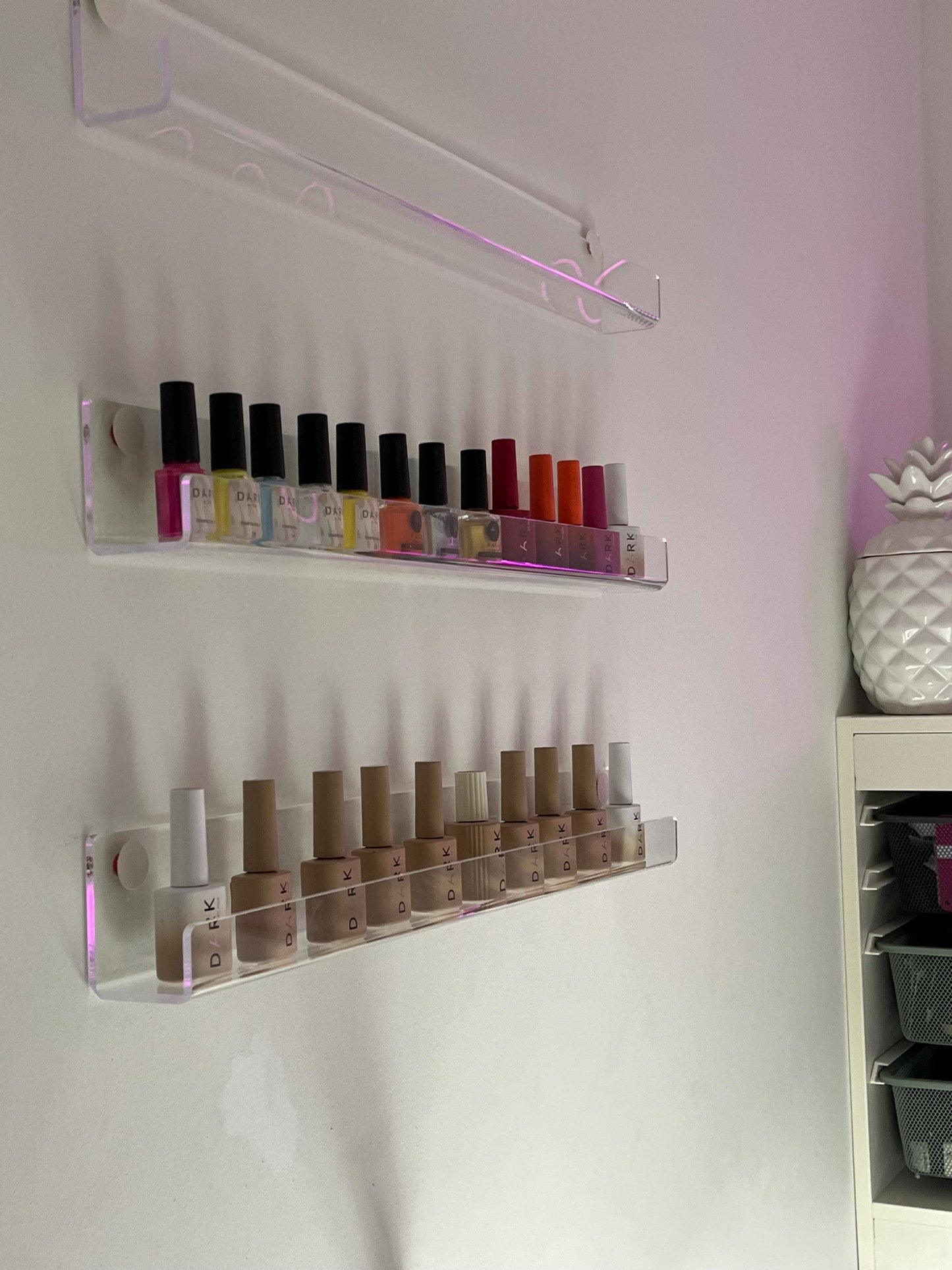 Wall-Mounted Gel Polish Rack Nail Polish Display Shelves for Beauty Salons and Nail Technicians Nail Studio Organizer. 3 rs.