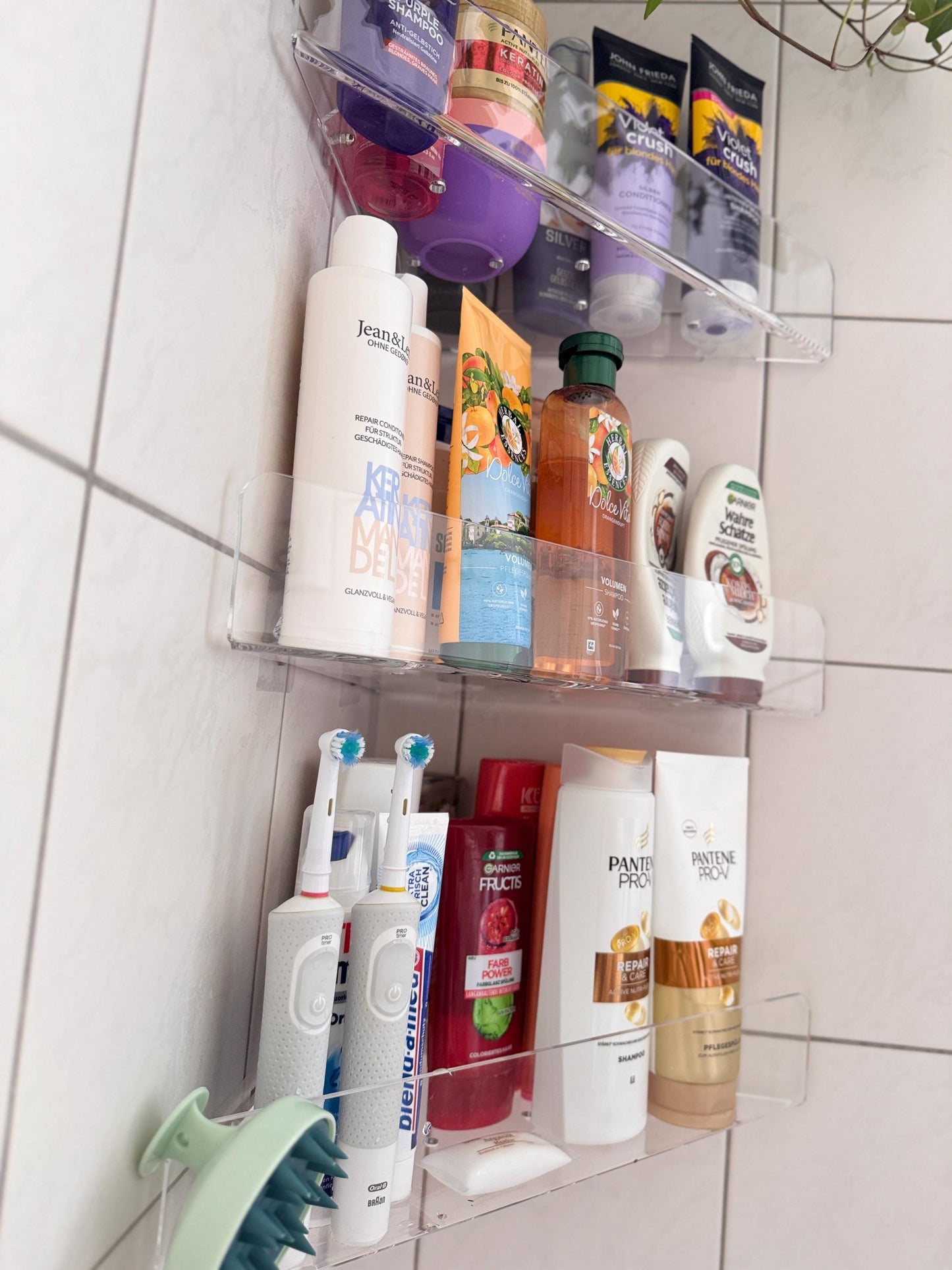 Corner Shower Shelf for Tile Wall No Drill Bathroom Organizer, Adhesive Corner Storage Rack for Shower. 1pc